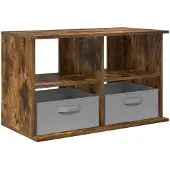 vidaXL TV-stand met lade Rook Eiken 79 x 40 x 48 cm