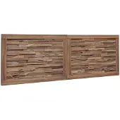 vidaXL Bed Hoofdbord Naturel Massief Teakhout
