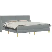 vidaXL Bedframe met matras met hoofdeinde Polyester