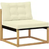 vidaXL Buiten bank set 6 st Wit en crèmekleurig