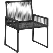 vidaXL Buitenmeubels set 7 st Zwart en Crème Wit poly rattan