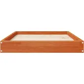 vidaXL Hondenbed 92 x 64 x 9 cm Massief vurenhout Wasbruin