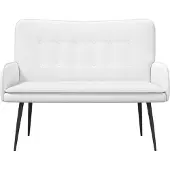 vidaXL 2-Zits Sofa Wit 115 x 61 x 87 cm Stof