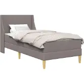 vidaXL Bedframe met matras met hoofdeinde Polyester