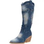 Salinyang Cowboylaarzen beige / donkerblauw