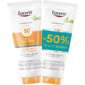Eucerin Zonnebrandcrème Met Spf50+ Voor Optimale Oliecontrole, Verpakking Van 2 X 200 ml