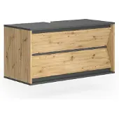 Vicco Wastafelonderkast Edelin Antraciet/Artisan 100 x 50 cm met 2 lades, Model 57987