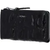 PICARD Leren portemonnee Key Largo 1 Zip Wallet Black zwart