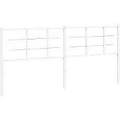 vidaXL Vervangend hoofdbord 200 cm metaal wit