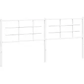 vidaXL Vervangend hoofdbord 193 cm metaal wit