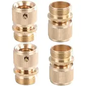 OEM Set van 4 tuinslangkoppelingen met messing aansluitingen