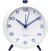 Karlsson Wekker Button Retro White Cobalt Blue