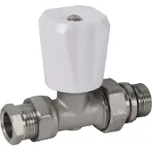 Toolstation Radiatorkraan witte knop recht
