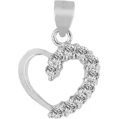 Akzent dames hanger "Magnolia" van 925 Sterlingzilver, gerhodineerd, duurzaam