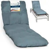 Beautissu Flair RL Ligbedkussen 190x60x8 cm Duifblauw – Ligstoelkussen