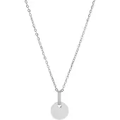 Akzent dames ketting met hanger Maddy ketting van roestvrij staal, graveerbare munthanger