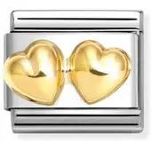 Nomination Schakel 030116/23 Dubbel Hart Goud