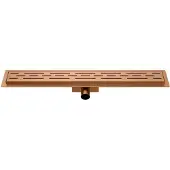 Best design Liora douchegoot brons geborsteld met flens 100cm