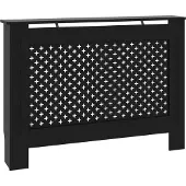 vidaXL Radiatorombouw 112x19x81,5 cm MDF zwart