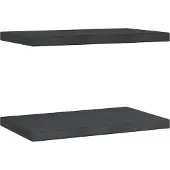 vidaXL Wandschappen 2 st 50x30 cm roestvrijstaal zwart