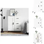 vidaXL Dressoir - Dressoirs - Kast - Wandkast - Dressoir 69,5x34x90 cm bewerkt hout wit