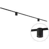 QAZQA Modern railsysteem zwart met 2 spots 1-fase - Iconic Rondoo Up
