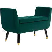 HOMCOM -Sitzbank-Polyester, Schaumstoff-107B x 42T x 65H cm-Grün