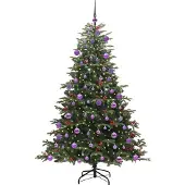 vidaXL Kunstkerstboom Groen 180 cm PVC en Metaal en Plastic