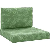 vidaXL Palletkussens 2 st bladpatroon oxford stof