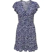 ONLY Zomerjurk 'ONLClaudette' donkerblauw / wit
