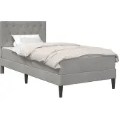 vidaXL Bedframe met matras Lichtgrijs 90 x 200 cm Fluweel