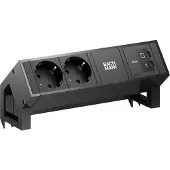 Bachmann DESK2 2xCEE7/3 1xUSB C/C 45W, L=0,2m RAL9005
