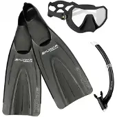 Salvimar Neo Anti Fog Noblis Tris Snorkeling Set Zwart EU 40-41