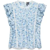 Vero Moda Blouse 'VMBliss' azuur / wit
