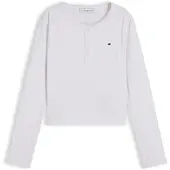 Tommy Hilfiger Shirt 'Extra Slim Pointelle Long Sleeve' wit