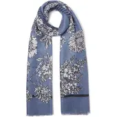 Liu Jo Sjaal blauw gemêleerd / donkergrijs / zwart / offwhite
