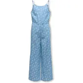 ONLY GIRLS Overall lichtblauw / wit