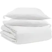 vidaXL Beddengoedset met kussens, 3 stuks, wit, gevuld met donsveren