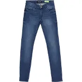 Cars Jeans slim fit jog denim Burgo stone used Blauw Effen - maat 164