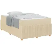 vidaXL Bedframe Crème 120 x 190 cm Stof