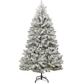 vidaXL Kunstkerstboom met 300 LED Groen en Wit 240 cm PVC en Metalen