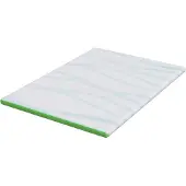 vidaXL Matras Topper Wit en Groen 140 x 190 cm Jacquard Stof