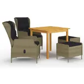 vidaXL 5-delige Tuinset bruin