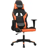 vidaXL Gamestoel kunstleer zwart en oranje