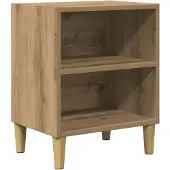 vidaXL Nachtkastje 40x30x50 cm bewerkt hout artisanaal eikenkleur