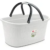 Stefanplast Heupwasmand met handgrepen 'Domus' - 35 liter - Dust White