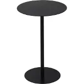 H&S Bijzettafeltje Lugano - zwart - D35x H53 cm - metaal - plantenpot verhoger - koffie en lampjes tafel