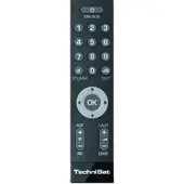 Technisat IsiZapper, afstandsbediening voor senioren, zwart, Afstandsbediening, Zwart