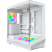 Montech SKY 3 (wit, met panoramisch glazen front)