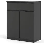 Ebuy24 Nada kast 2 deuren en 1 lade mat zwart.